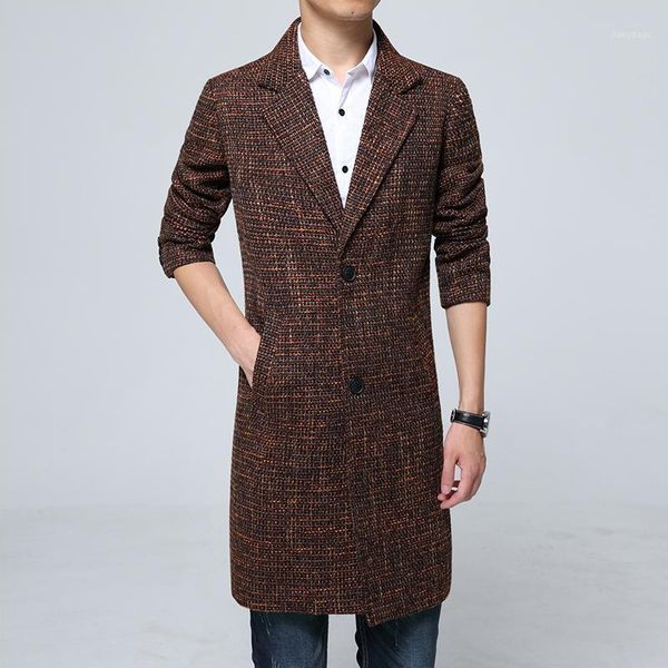 

men's jackets 2021 spring men casual trench coats mens jacket slim fit windbreaker coat homme plus size m-6xl outerwear, Black;brown