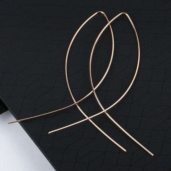 

simple jewelry fashion creative design handmade metal cross fishline earrings new earrings, Silver