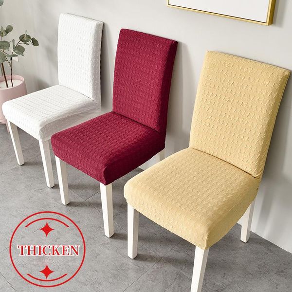 

chair covers 1/2/4pcs stretch dining cover jacquard spandex elastic slipcover for kitchen seat protector case el banquet