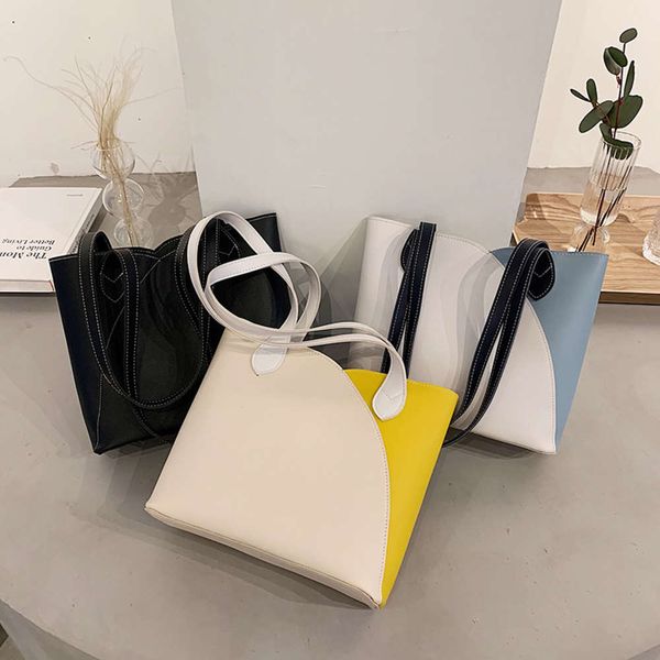 

hbp 2021 new fashion women's large capacity tote with one shoulder simple portable bag
