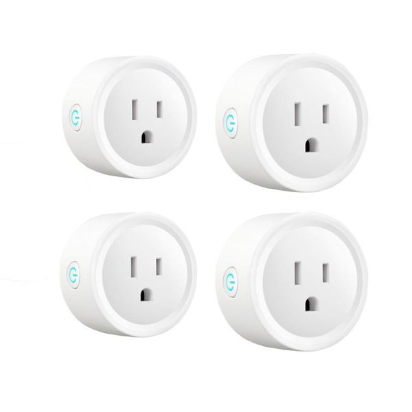 

smart home control 4pieces wifi plug adaptor remote socket wireless timer switch outlet us work with alexa google