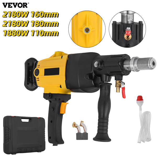 

professiona electric drills handheld diamond core drill rig concrete 110mm 160mm 180mm wet / dry stepless speed drilling machine 1880w 2180w