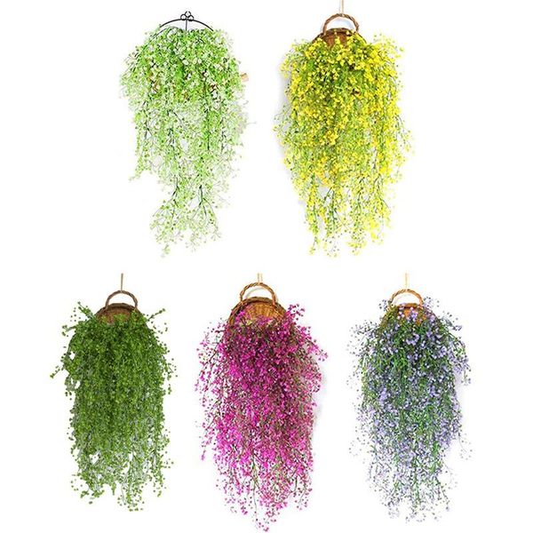 

decorative flowers & wreaths 5pcs/set artificial vine admiralty willow wedding decoration home garden hanging plant wall decor 80cm
