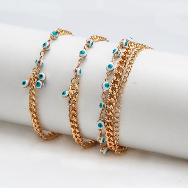 

link, chain fashion lucky amulet turkish evil eye bracelet women adjustable cuba for jewlery wholesale gift bd-09, Black