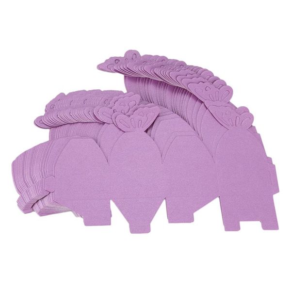 

gift wrap 50 pcs butterfly favor candy boxes cake style for wedding party purple