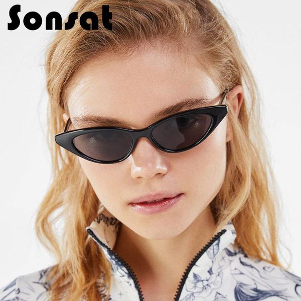 

sunglasses 2021 brand designer cat-eye small frame simplicity retro vintage jelly color women men luxury eyeglasses uv400, White;black