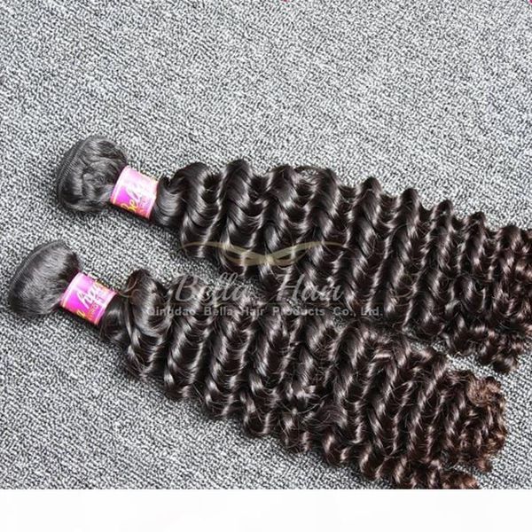 

grade 9a selling malaysian human hair extension unprocessed natural color 3pcs lot deep wave hair weaves ing, Black