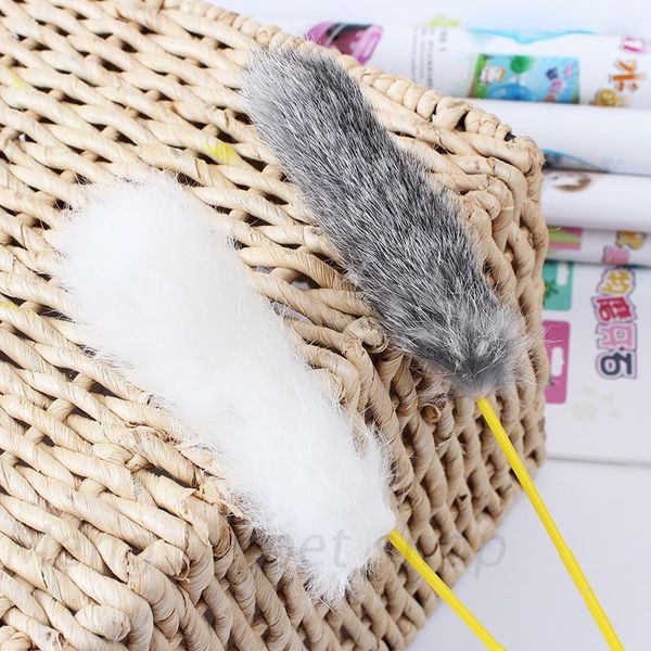 

cat toys pet toy teaser hair feathers tease stick interactive goods for cats catcher