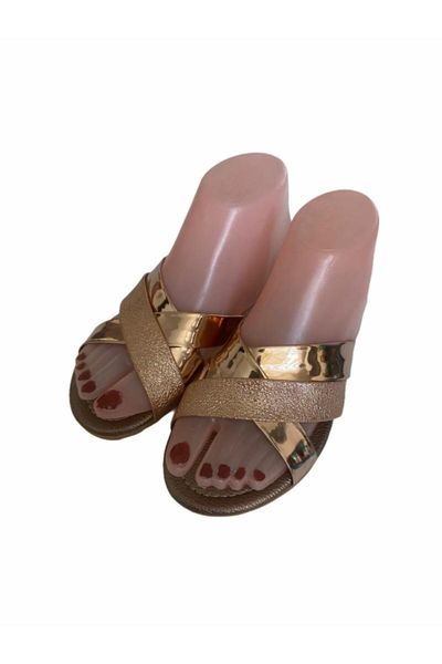 

slippers women cross gilt, Black