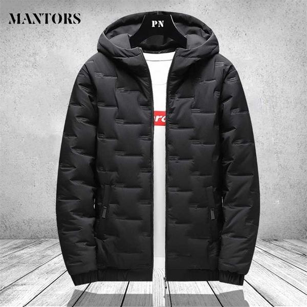 

men winter parkas coat zipper pocket thick jackets male fashion casual solid streetwear oversize jacket warm 4xl 211119, Black