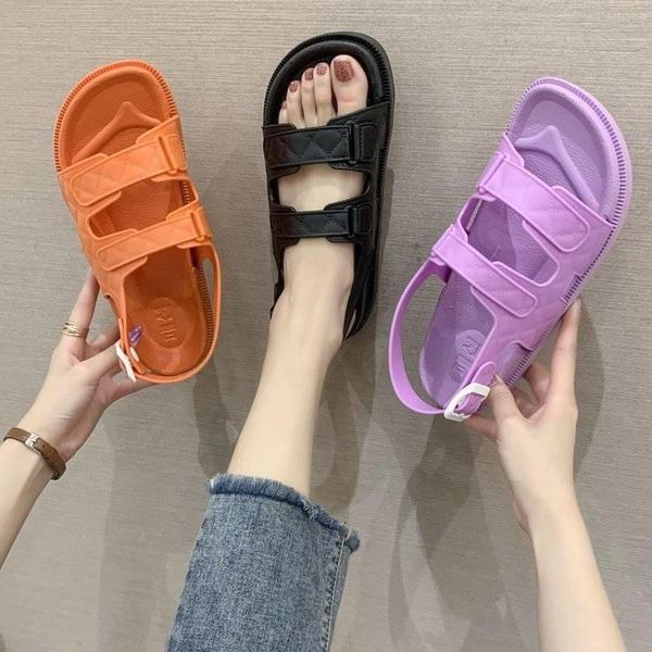 

sandals shoes women slippers red women's antiskid sandales femmes sandalias, Black
