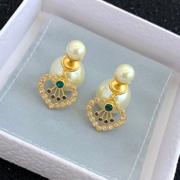 

designer earrings luxury ladies studs 18k gold jewelry plated 925 silver needle aaaaa classic style birthday present official reproductions, Golden;silver
