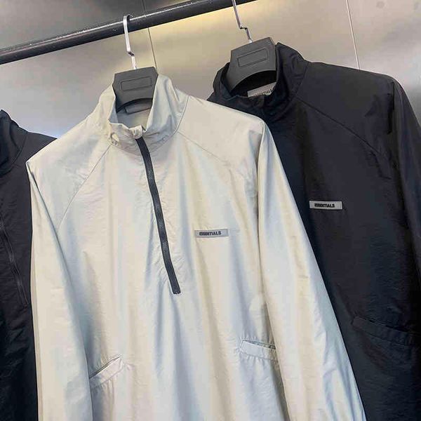 

men's jackets 21ss male fashion jacket 1:1 lorenzo high street brand reflexive hip hop loose nylon light, Black;brown