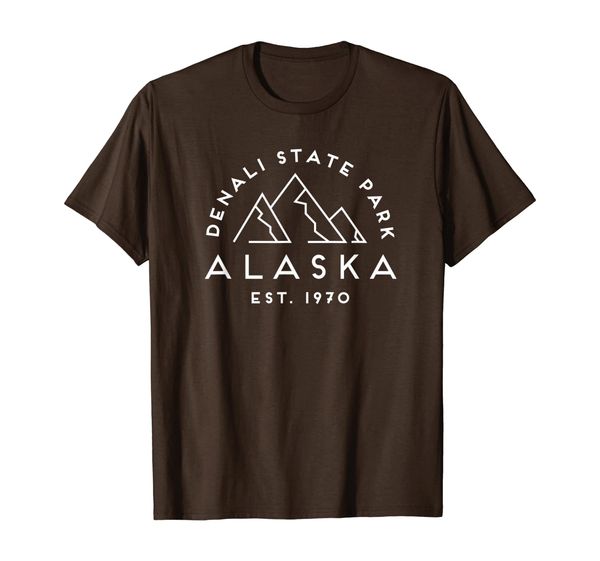 

Denali State Park Alaska Est. 1970 Tshirt Shirt Gift, White;black