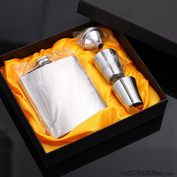 

hip flasks 30sets 7oz stainless steel set luxury alcohol with gift boxes packing whiskey wine bottles drinkware