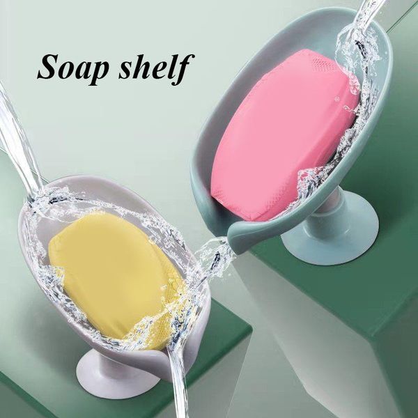 

soap dishes special holder dish toiletries bathroom gadgets storage plate draining box leaf