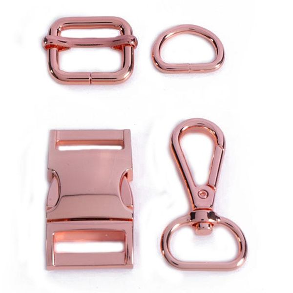 

dog apparel release buckle and hook set collar metal accessories antique brass side
