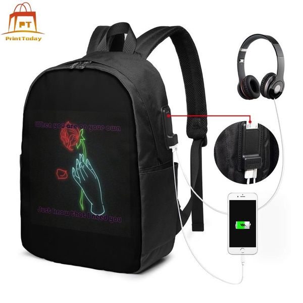 

backpack lil peep backpacks street teenage bag trendy print multi pocket bags