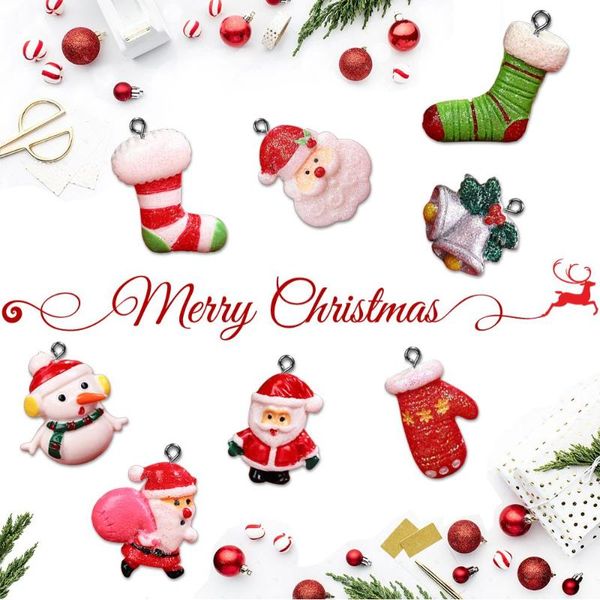 

charms christmas tree pendant diy decoration enamel ornaments jewelry accessories resin, Bronze;silver