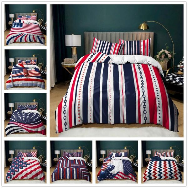 

bedding sets american flag duvet cover national pattern artwork decorative 2/3 piece set with pillowcases  comforter