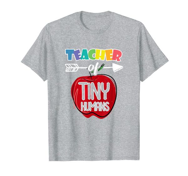 

cute teacher of tiny humans t-shirt pre-k appreciation gifts, White;black