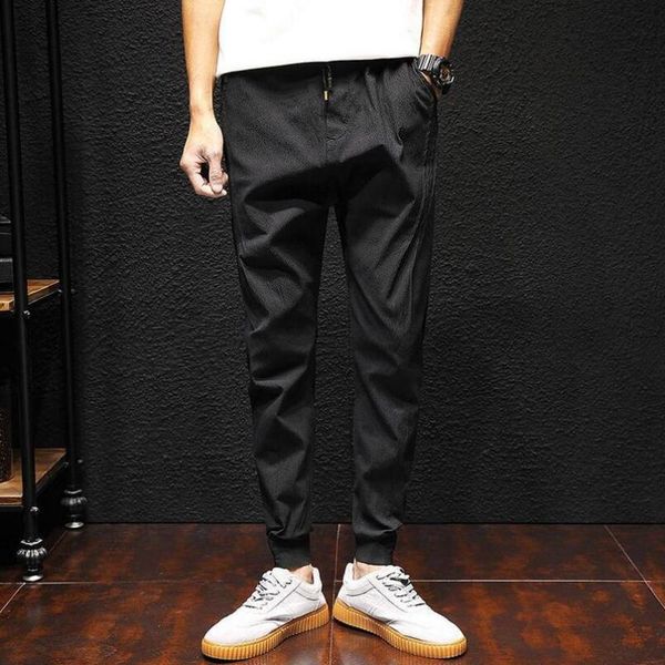 

united europe the states spring and summer large size casual elastic multi-pocket black personality punk men's pants/m-3xl