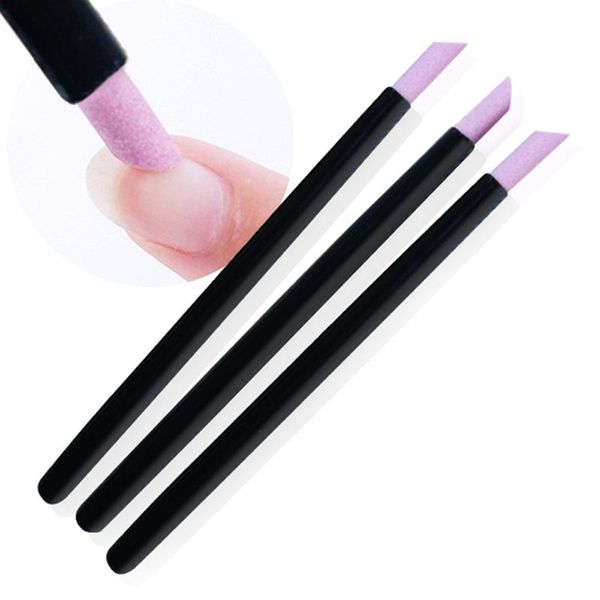 

nail files black quartz scrubs stone cuticle stick pen art pusher spoon cut manicure care tools