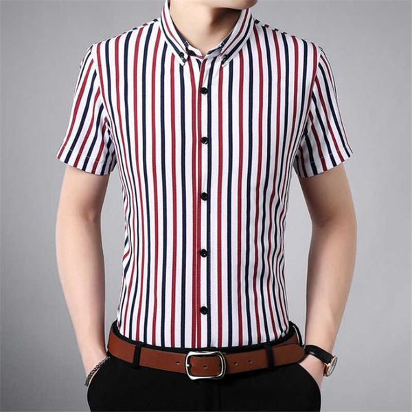 

2021 new summer short mouw men casual gentlemen formula slim fit fashion shirt camiseta masculina clothing, White;black
