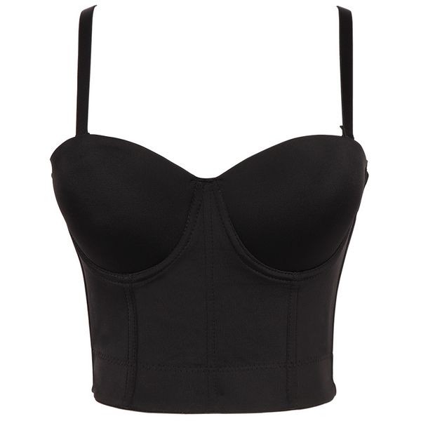 

sold bras costume women fashion female crop moulding corset camisoles nightclub party womens tank, Black;red