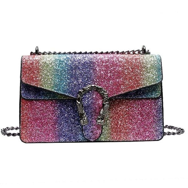 

evening bags women's bag leather small square shoulder female fashion chain crossbody 2021 luxury designer handbags
