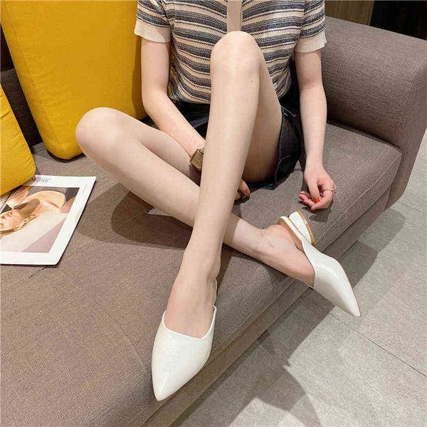 

dress shoes style baotou half slippers for women in spring of 2022, Black