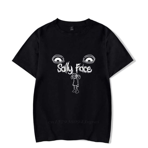 

the t-shirts sally face men/male summer fashion cotton hip hop short sleeve cool shirt 210629, White;black