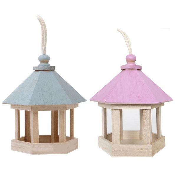 

other bird supplies feed dispenser wooden hanging wild feeder seed feeding container garden decor