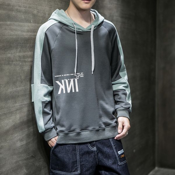 

color men's pure hooded khmer casual pullover since autumn 2021, Black