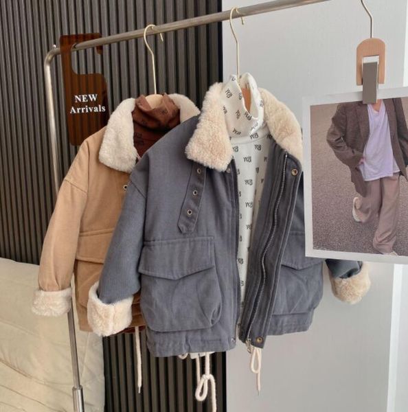 

jackets 2021 arrival girls boys thicken coat winter full sleeve fashion kids coats 2-8 years hs264, Blue;gray