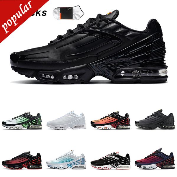 

{walking}2021 arrival classic triple black tn plus 3 running shoes tiger leather all white laser blue radiant red tuned outdoor sports sneak