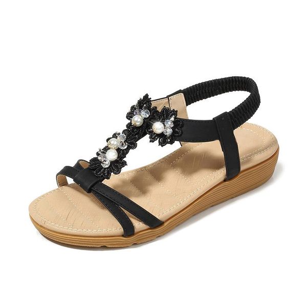 

sandals women's shoes platform fashion 2021 women casual female retro drop, Black