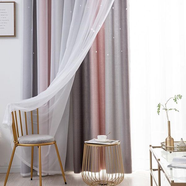 

curtain & drapes three-layer curtains for living room tulle on the window bedroom modern home decoration quality interior