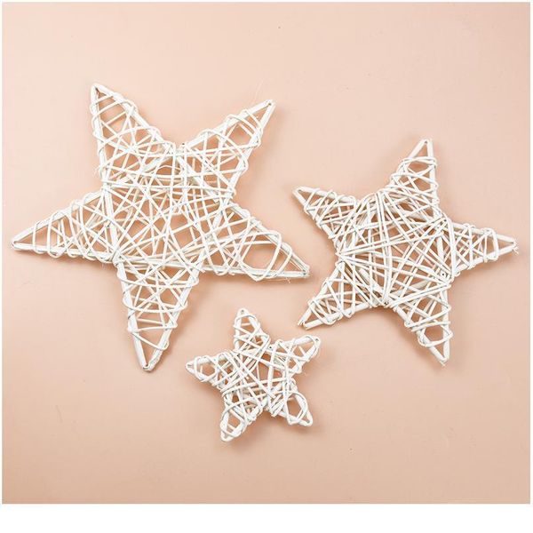 

10/15/20cm rattan star frame artificial flowers wreaths christmas decoration for home diy handmade door hanging wedd jlllzx