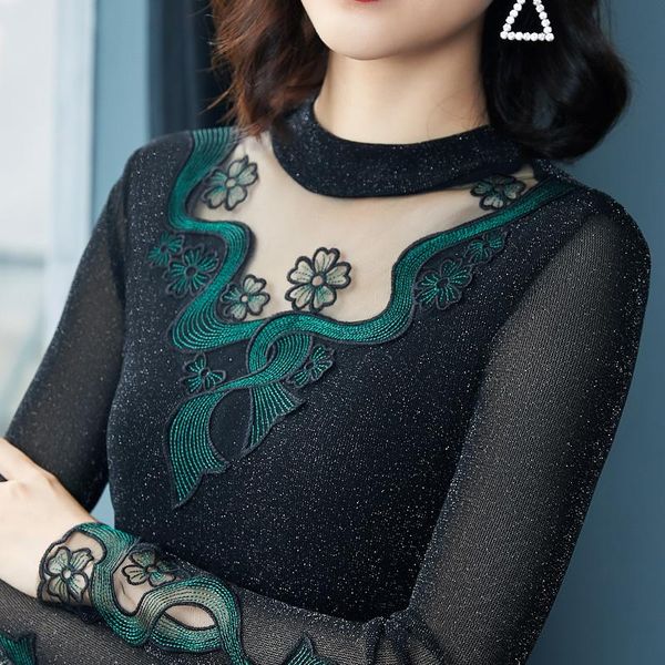 

women's t-shirt 2021 autumn winter woman tshirts fashion casual long sleeve embroidered plus size 5xl mujer camisetas, White