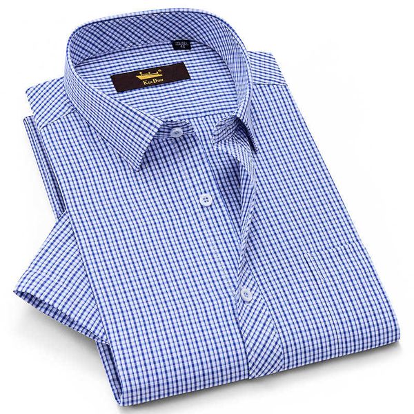 

gentlemen regular fit short mouw printed/plate shirt with pocket men's formal business social work office shirts, White;black