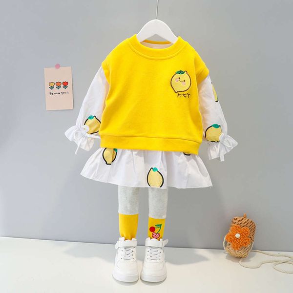 

2021 suit girls' new spring children's clothes, White