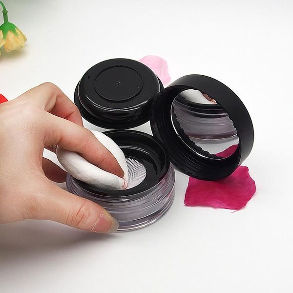 

storage bottles & jars elasticated net loose powder compact diy empty shading case with mirror rotatable cap dia 67mm cosmetic container 10