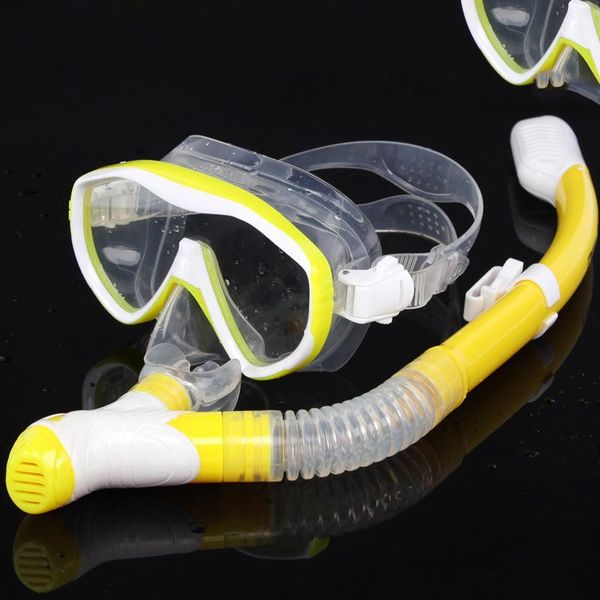 

newly swimming goggles wide view anti-fog with dry breath snorkel for diving summer 19ing