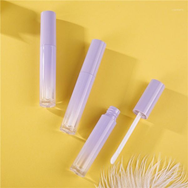 

storage bottles & jars 30/50pcs 4.5ml gradient purple lip gloss container with sers round lipgloss wand tube diy cosmetic glaze bottle s
