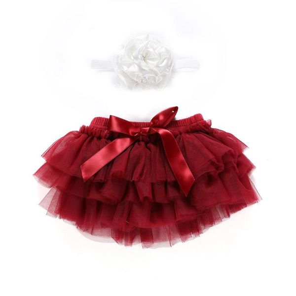 

brand infant baby girl skirt headband 2pcs layer ballet dance solid lace bowknot tulle chiffon po props 0-24m skirts, Blue
