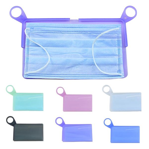 

storage bags cover case transparent reusable keeper folder portable box clip mask organizer