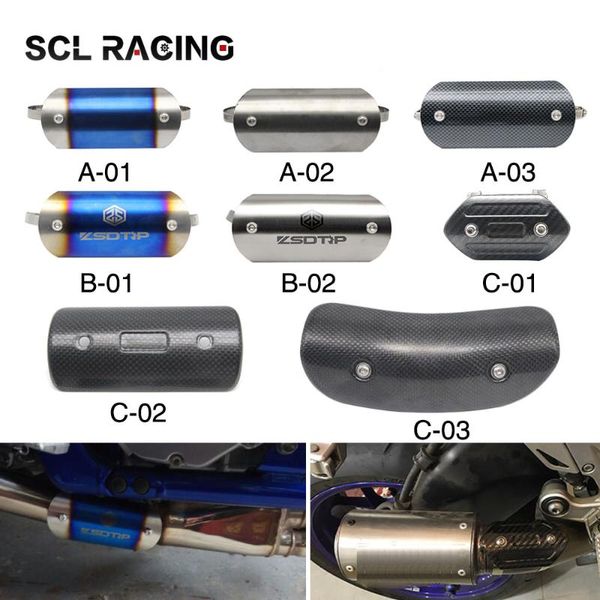 

exhaust pipe alconstar motorcycle stainless steel middle mid link connector protector heat shield cover for tmax530 cb400
