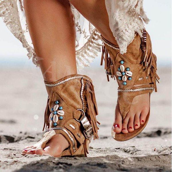 

women fringe flower wedges shoes 2020 solid flock beach casual sandals women summer flip flop sandals plus size 35-43, Black