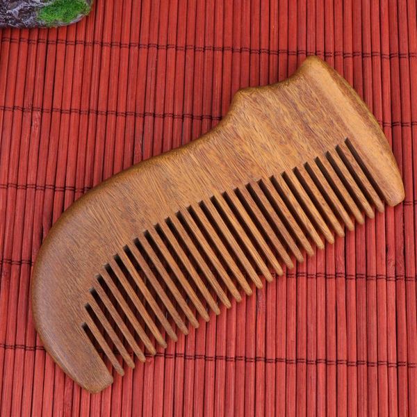 

hair brushes 1pc anti-static comb sandalwood carving scalp for girls ladies (green sandalwood), Silver